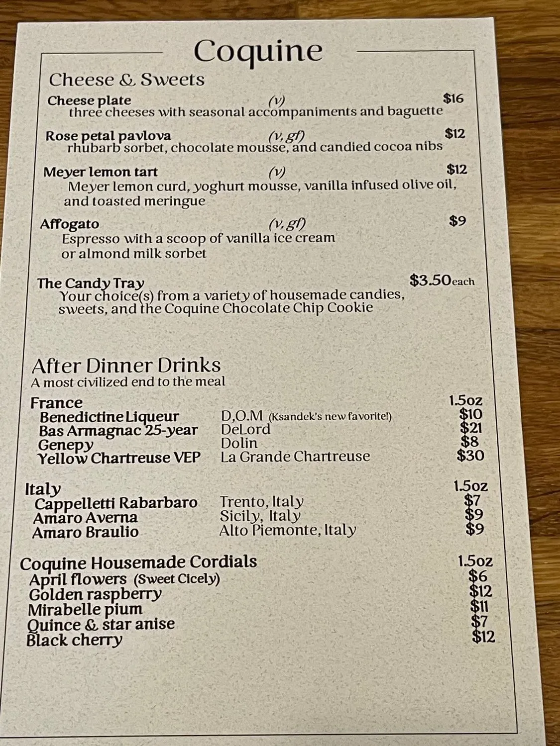 Menu 1