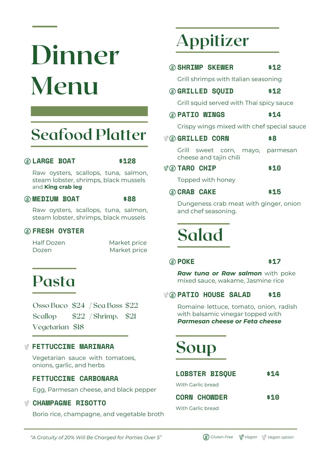 Menu 1