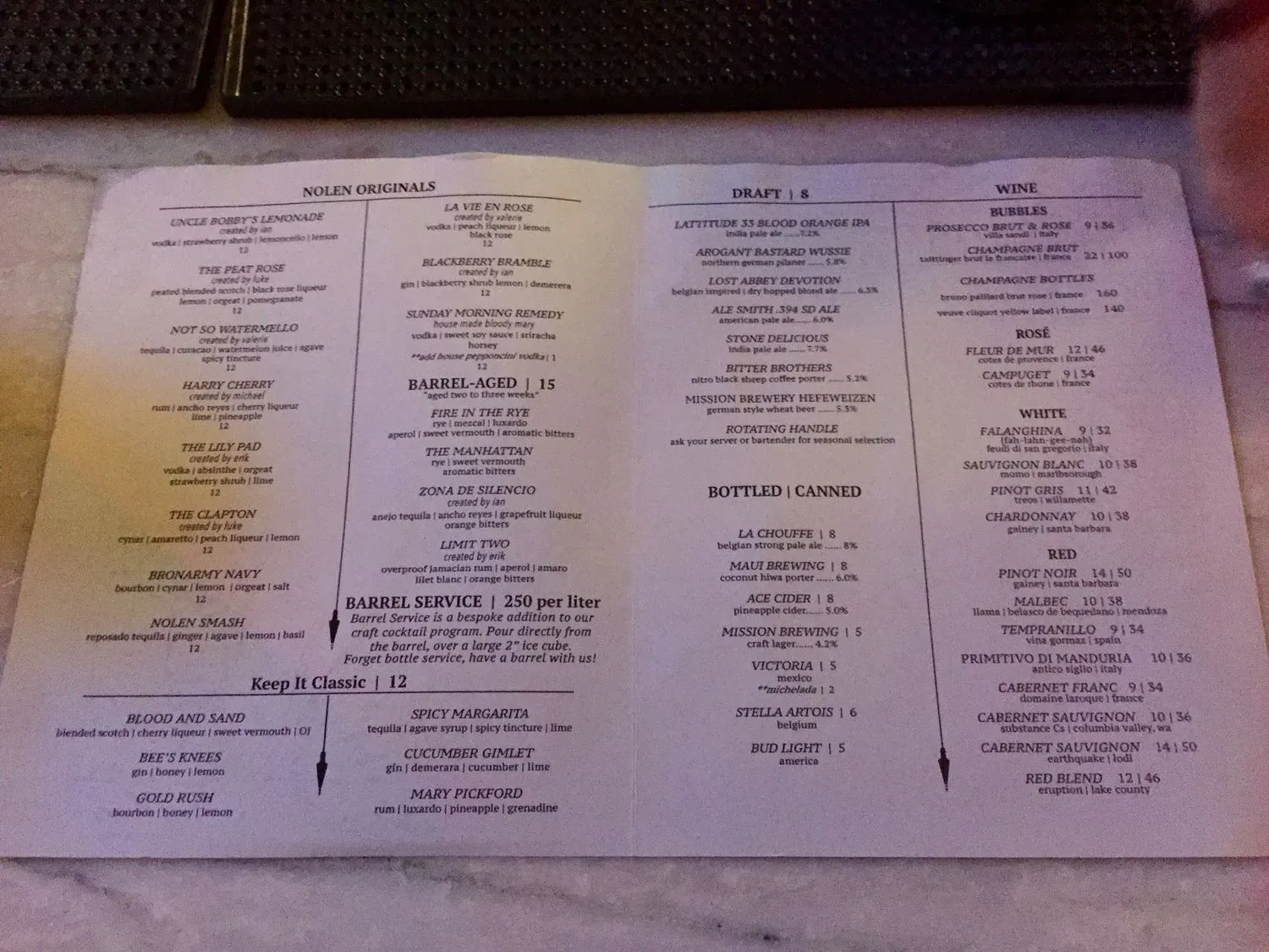 Menu 1