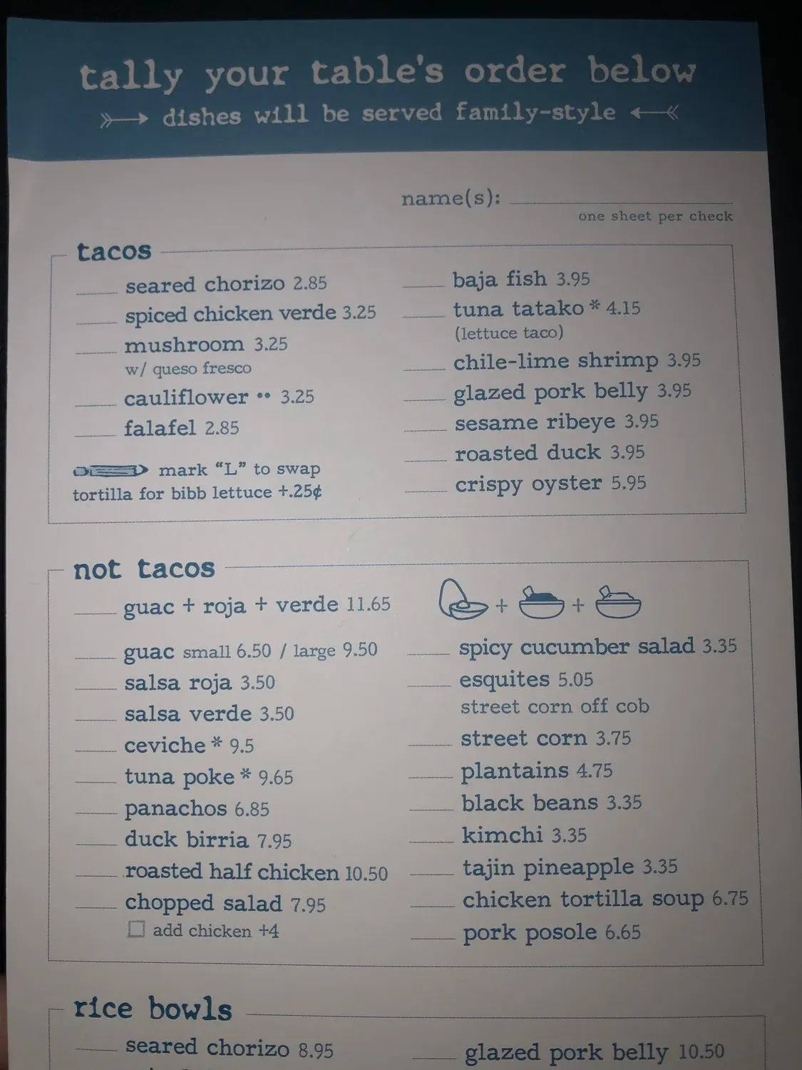 Menu 1