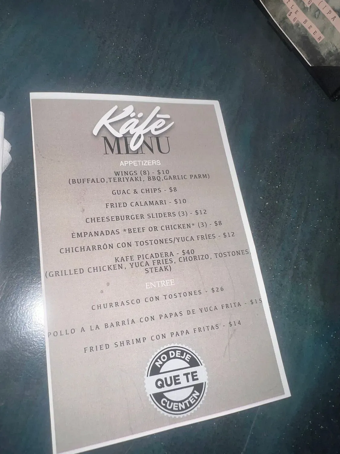 Menu 5