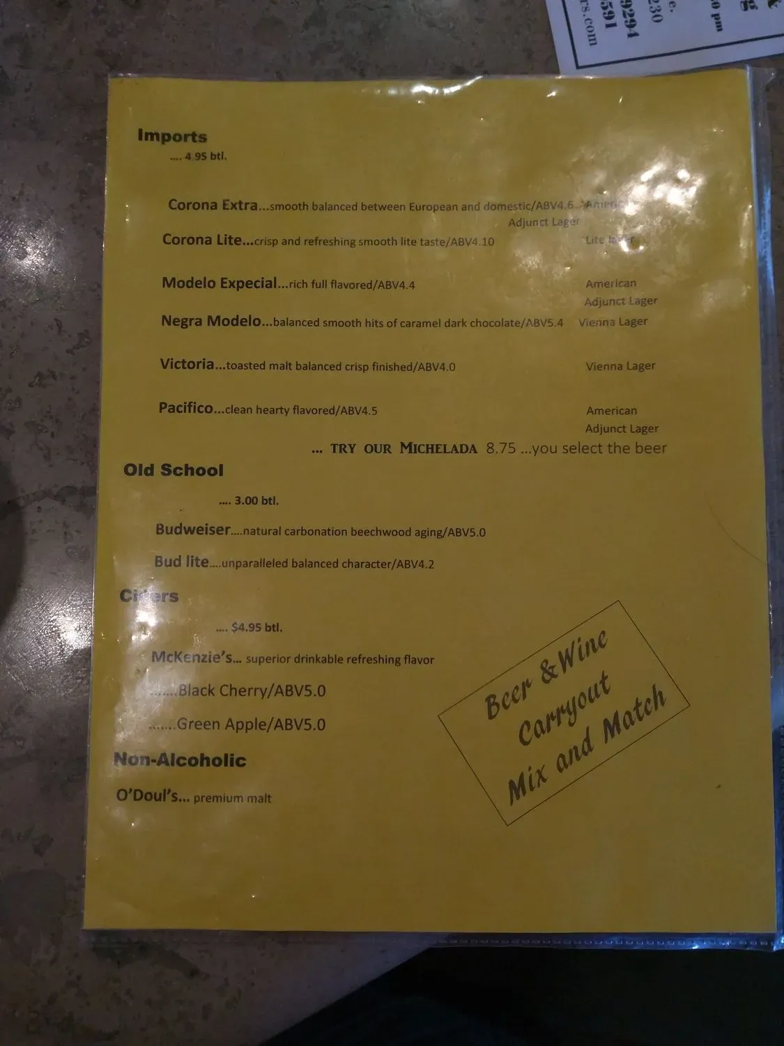 Menu 1