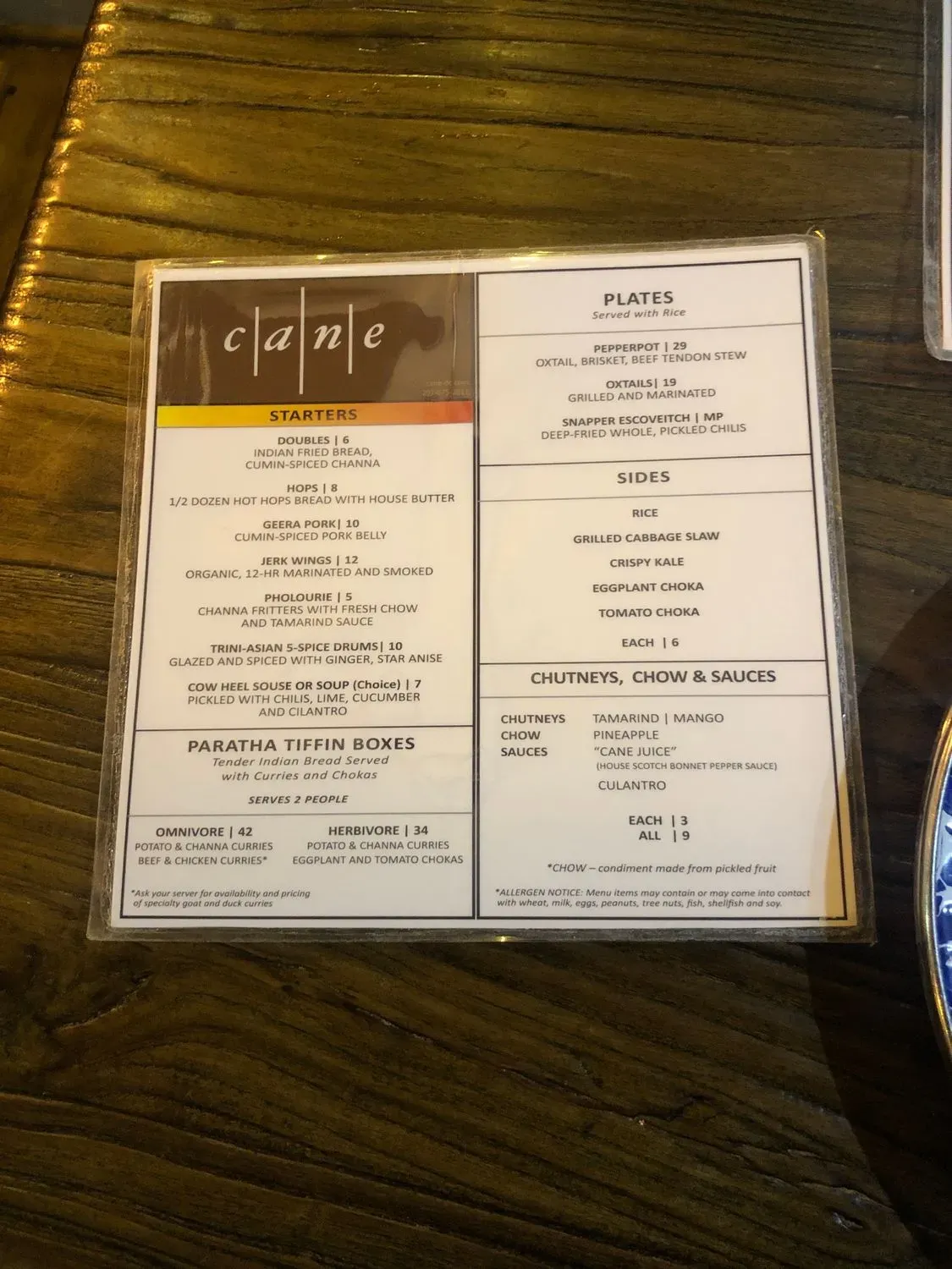 Menu 1