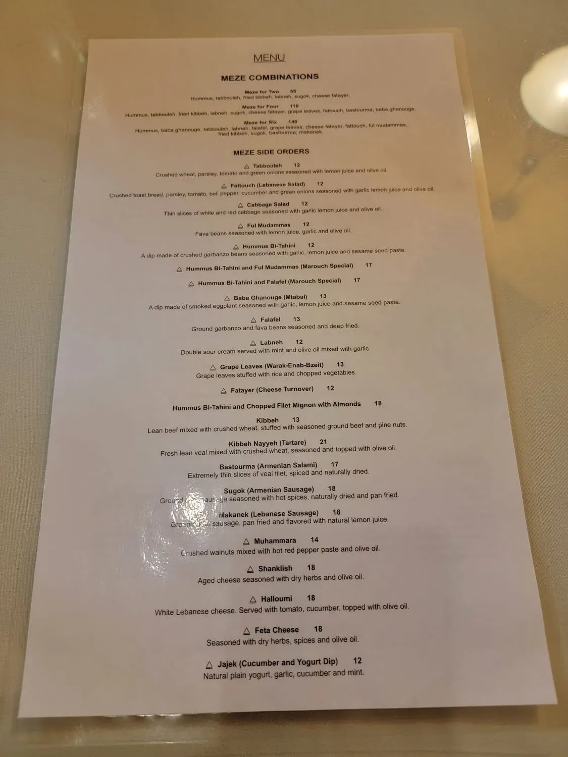 Menu 1