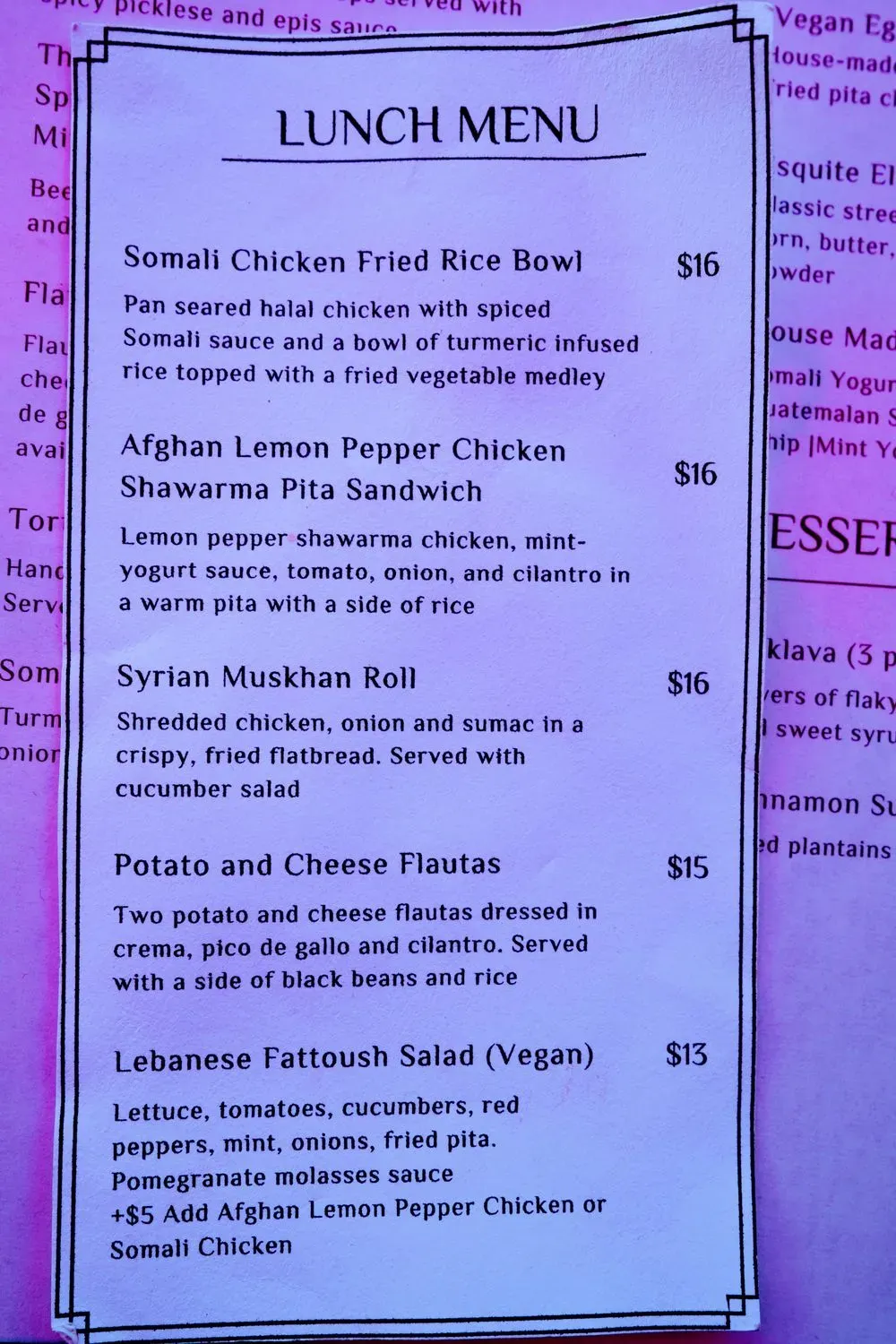 Menu 5