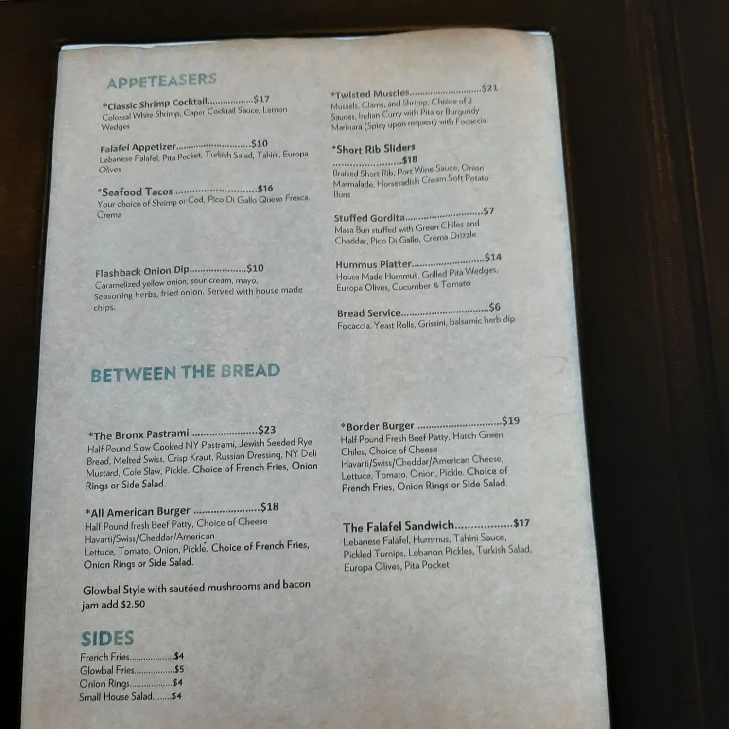 Menu 1