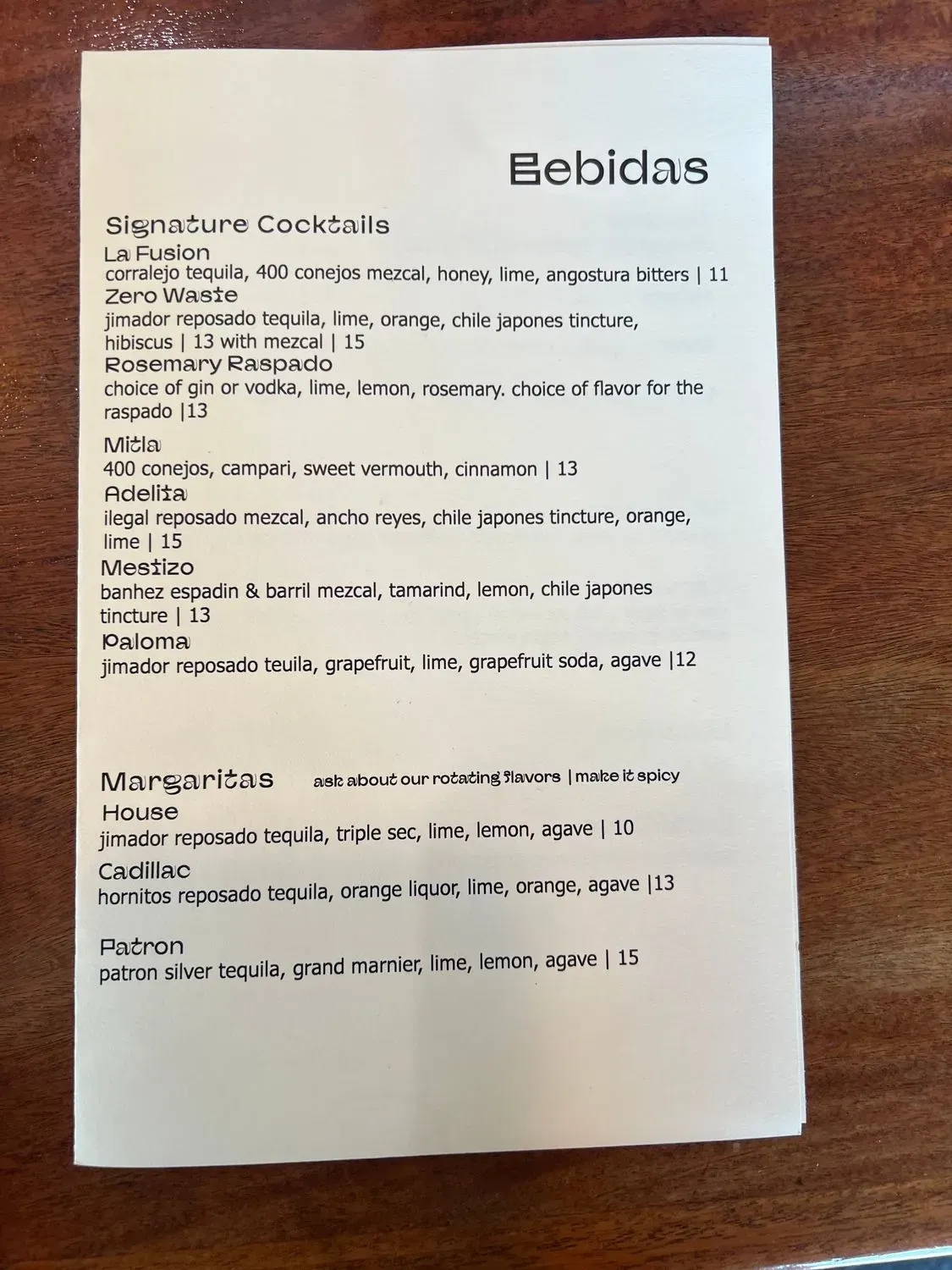 Menu 1