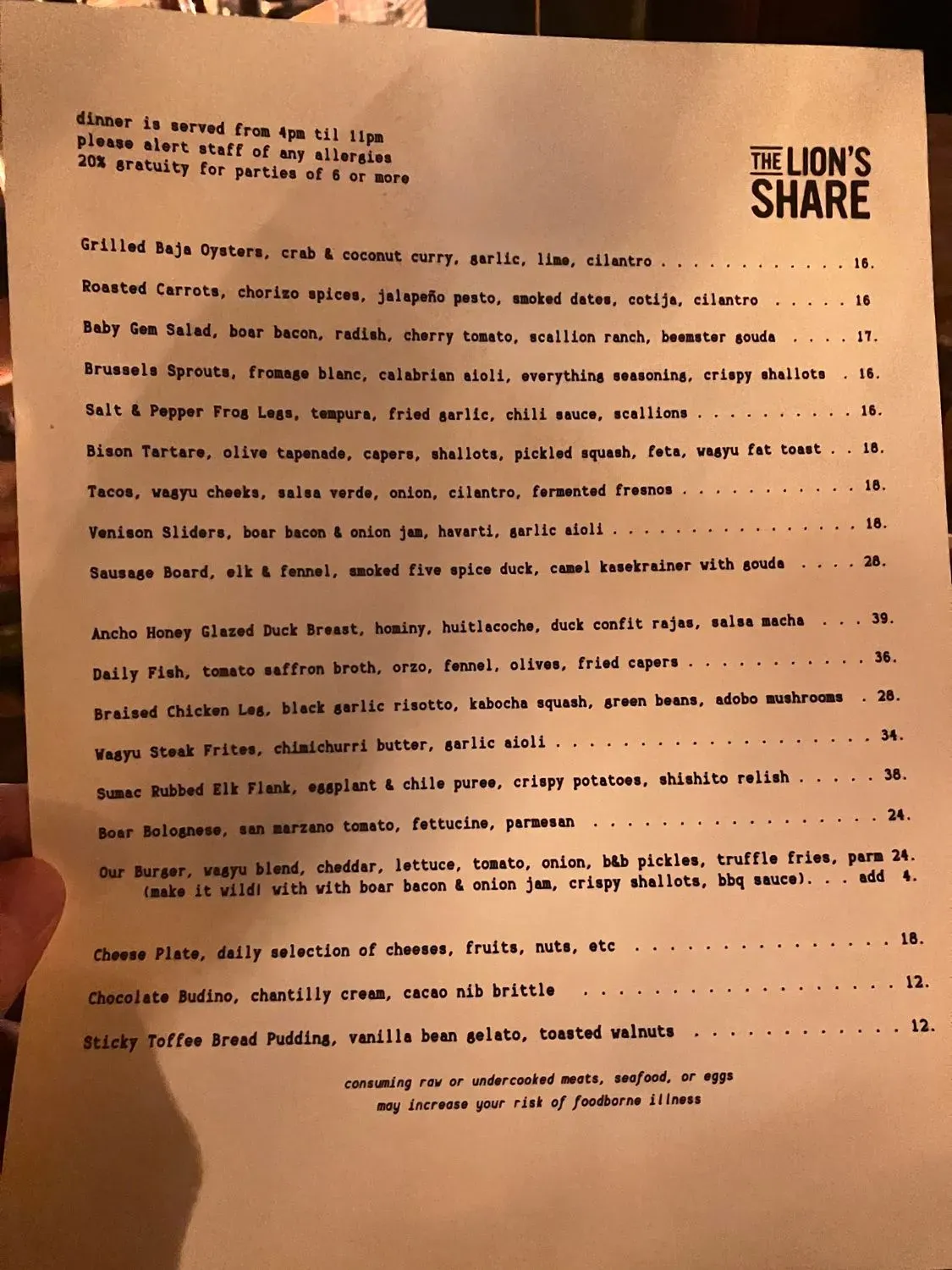 Menu 6