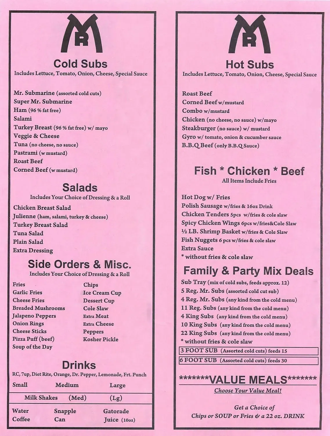 Menu 1