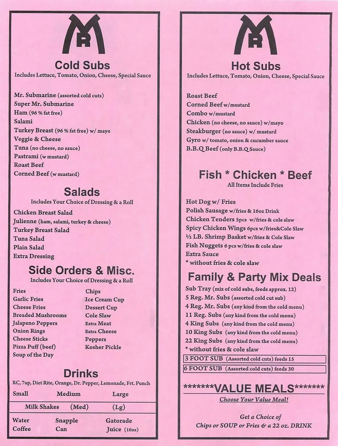 Menu 1