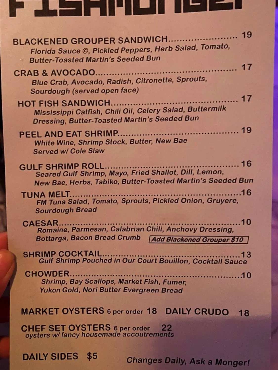 Menu 1