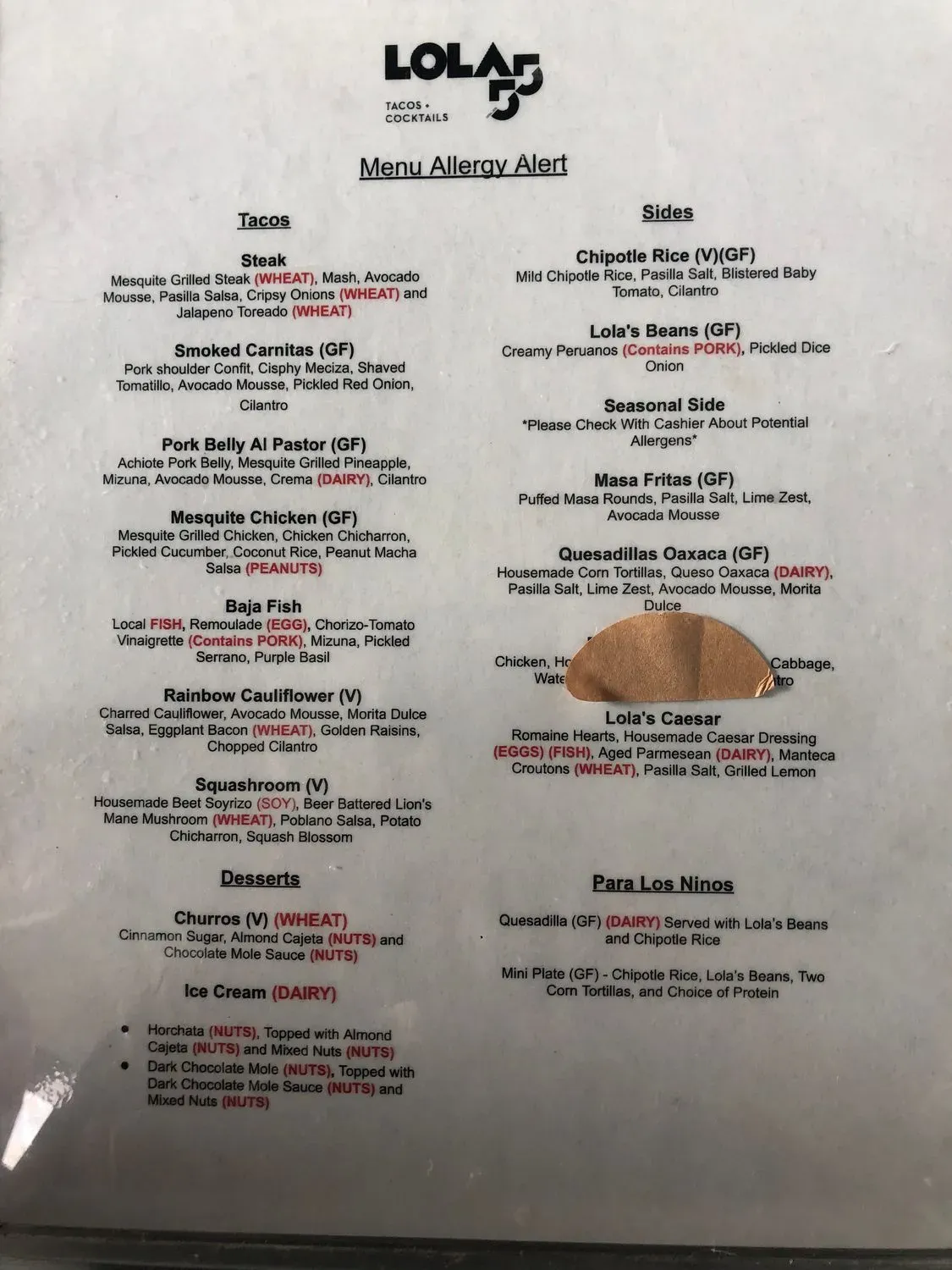 Menu 5