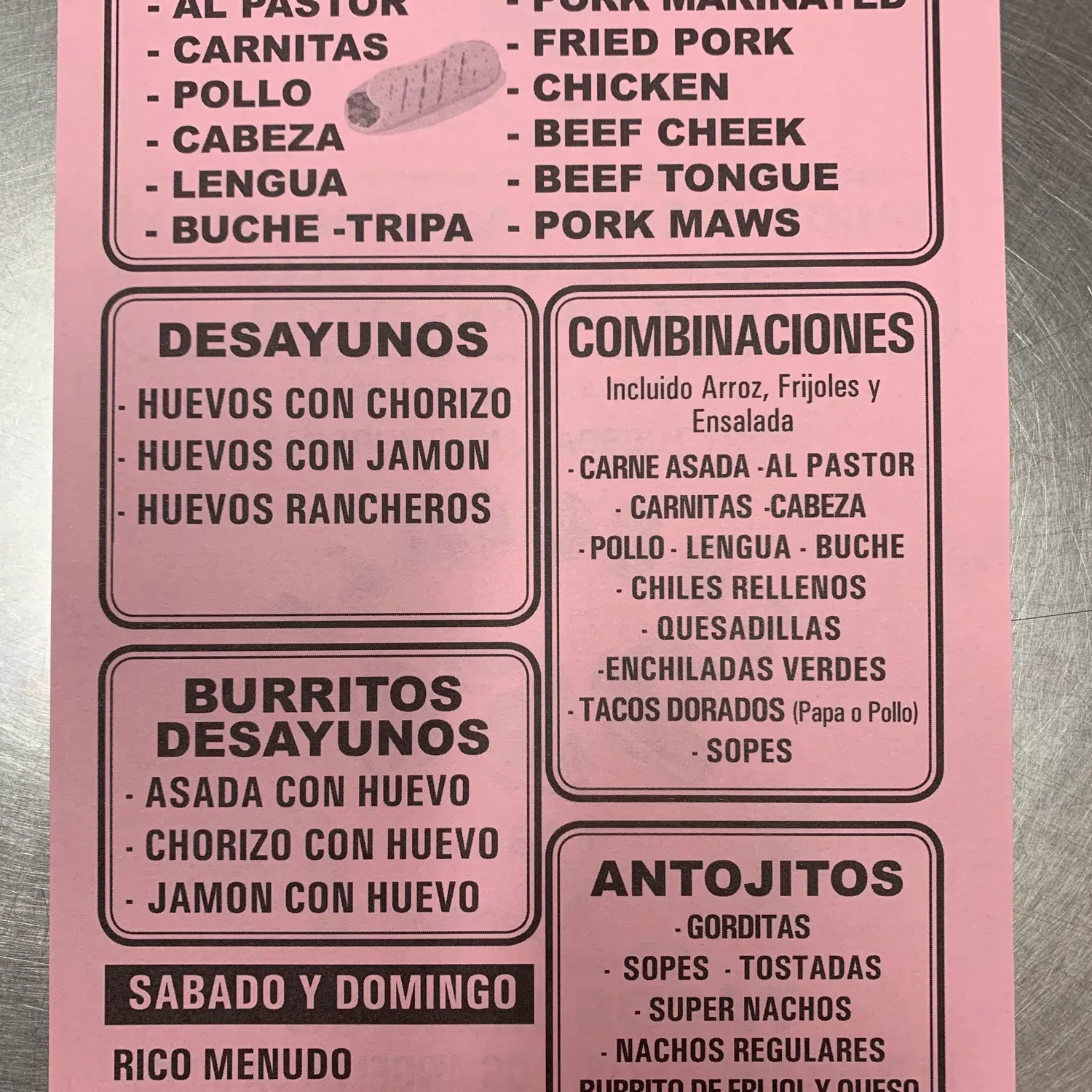 Menu 2