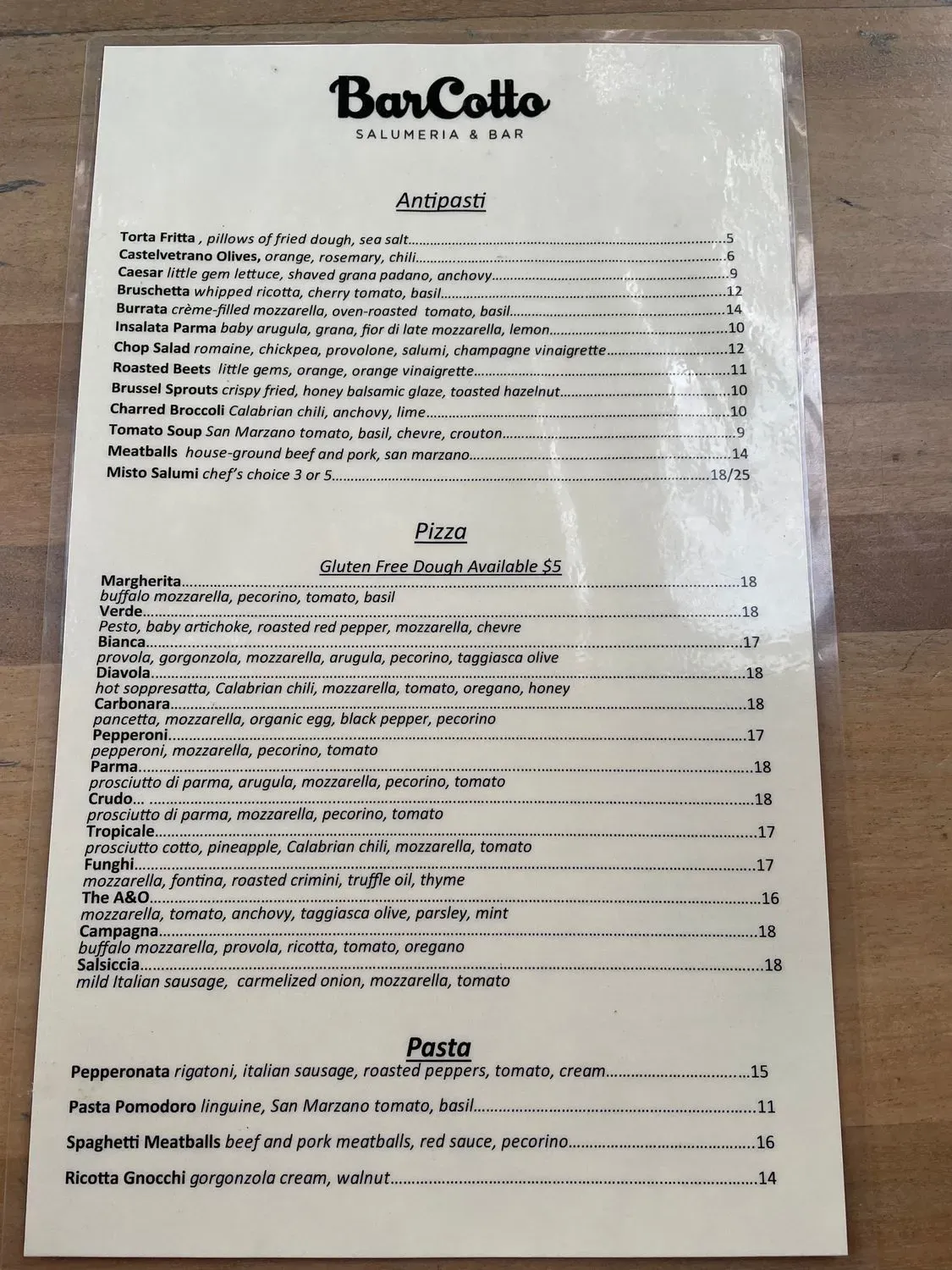 Menu 5