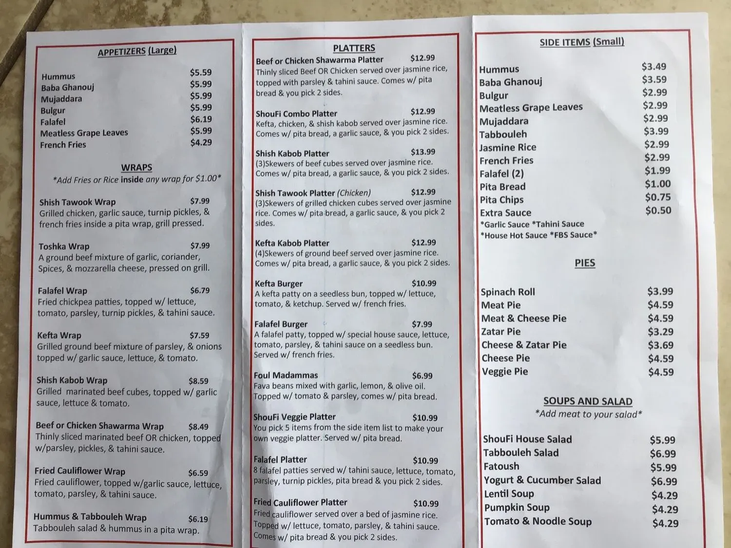 Menu 2