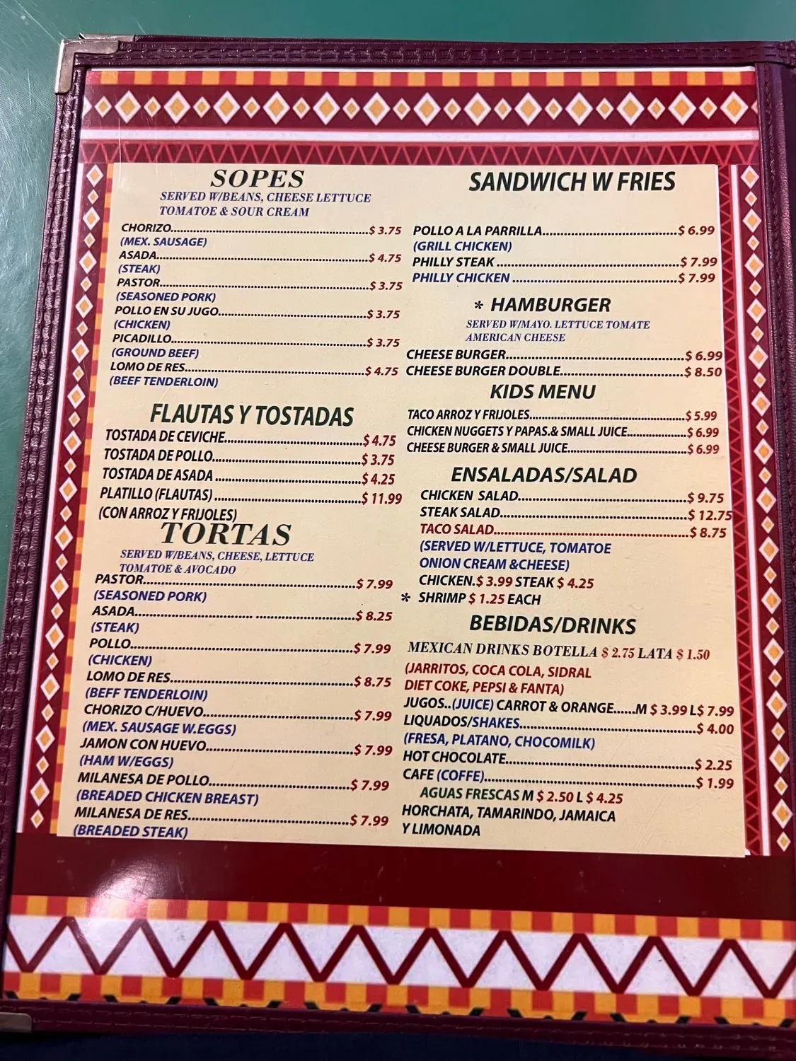 Menu 1