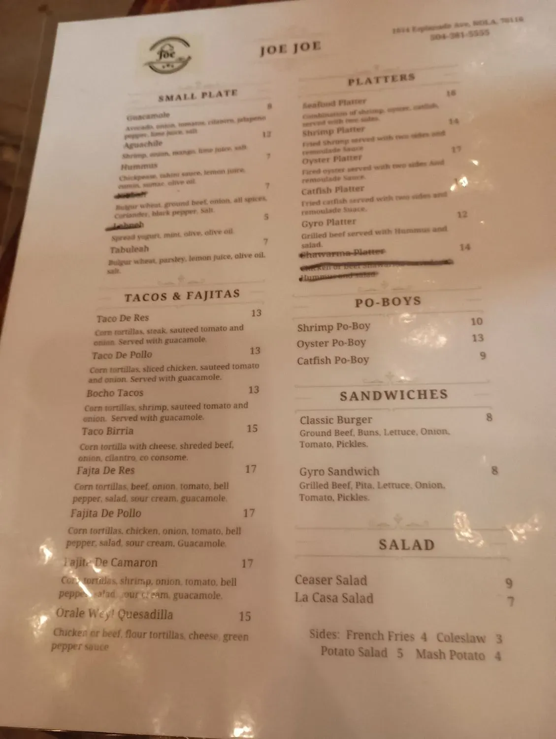 Menu 5