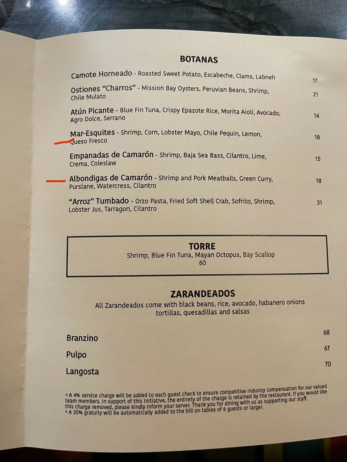 Menu 1