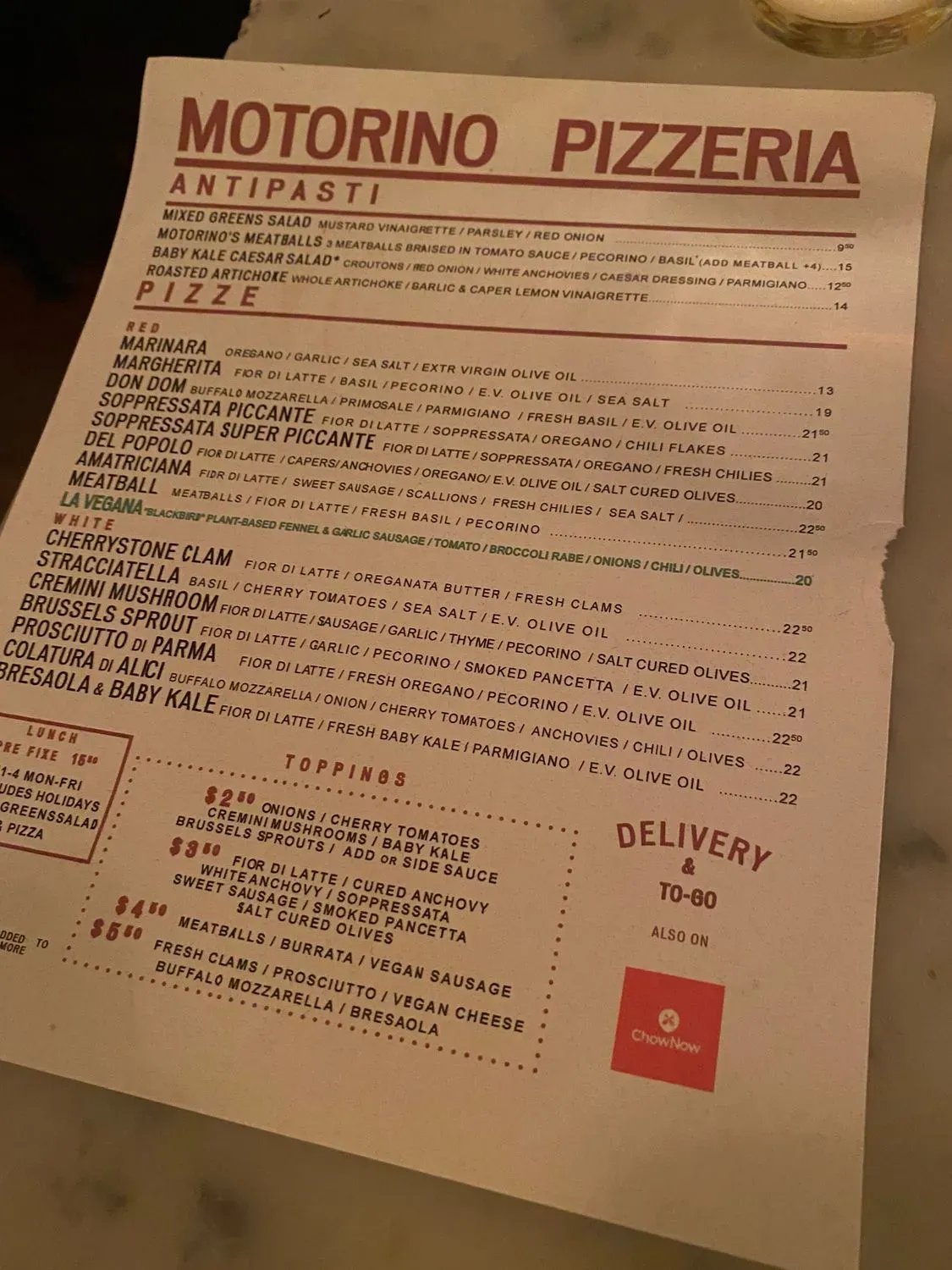 Menu 1