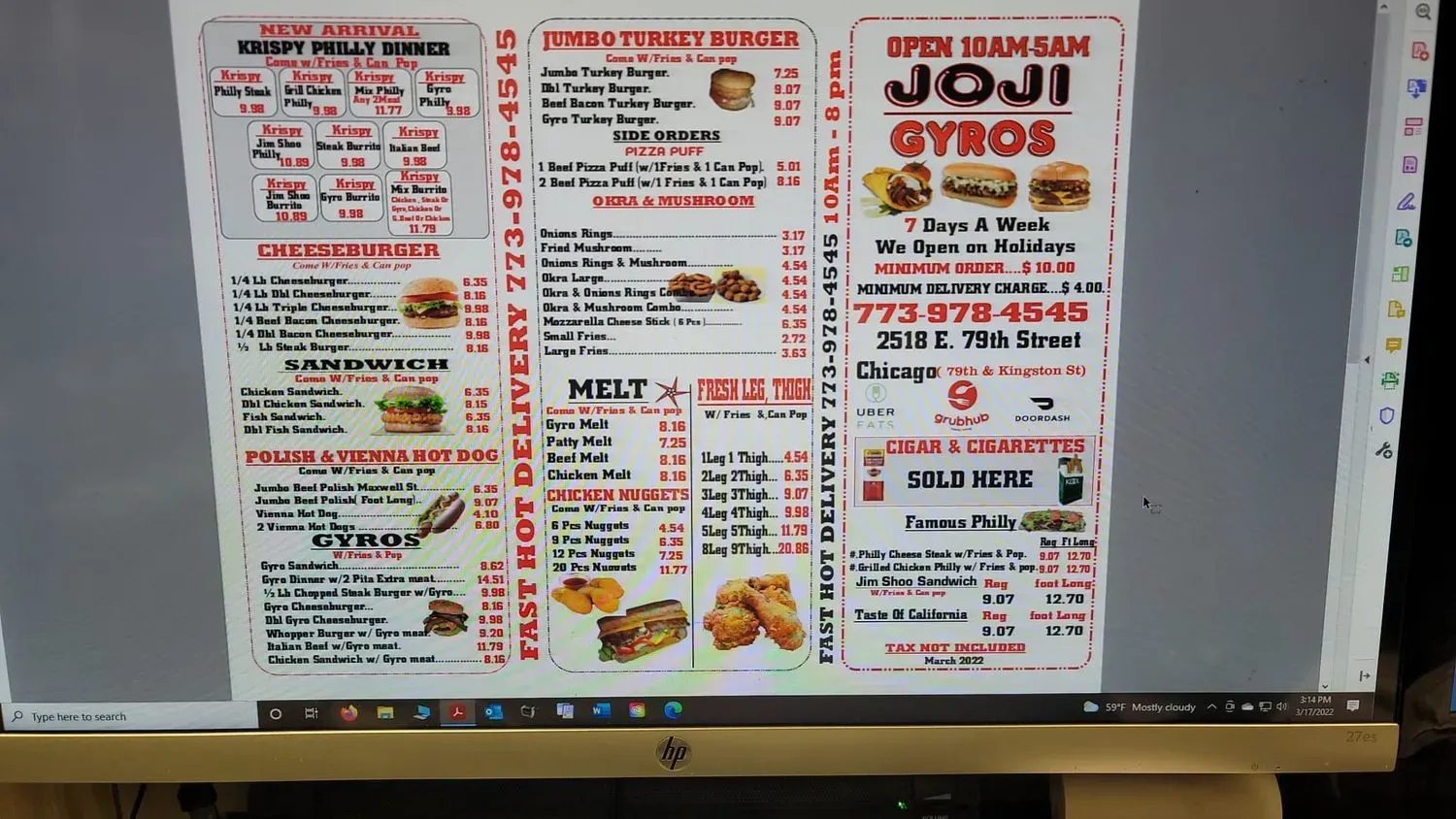 Menu 2