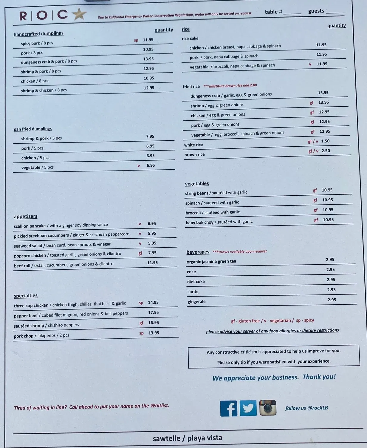 Menu 1