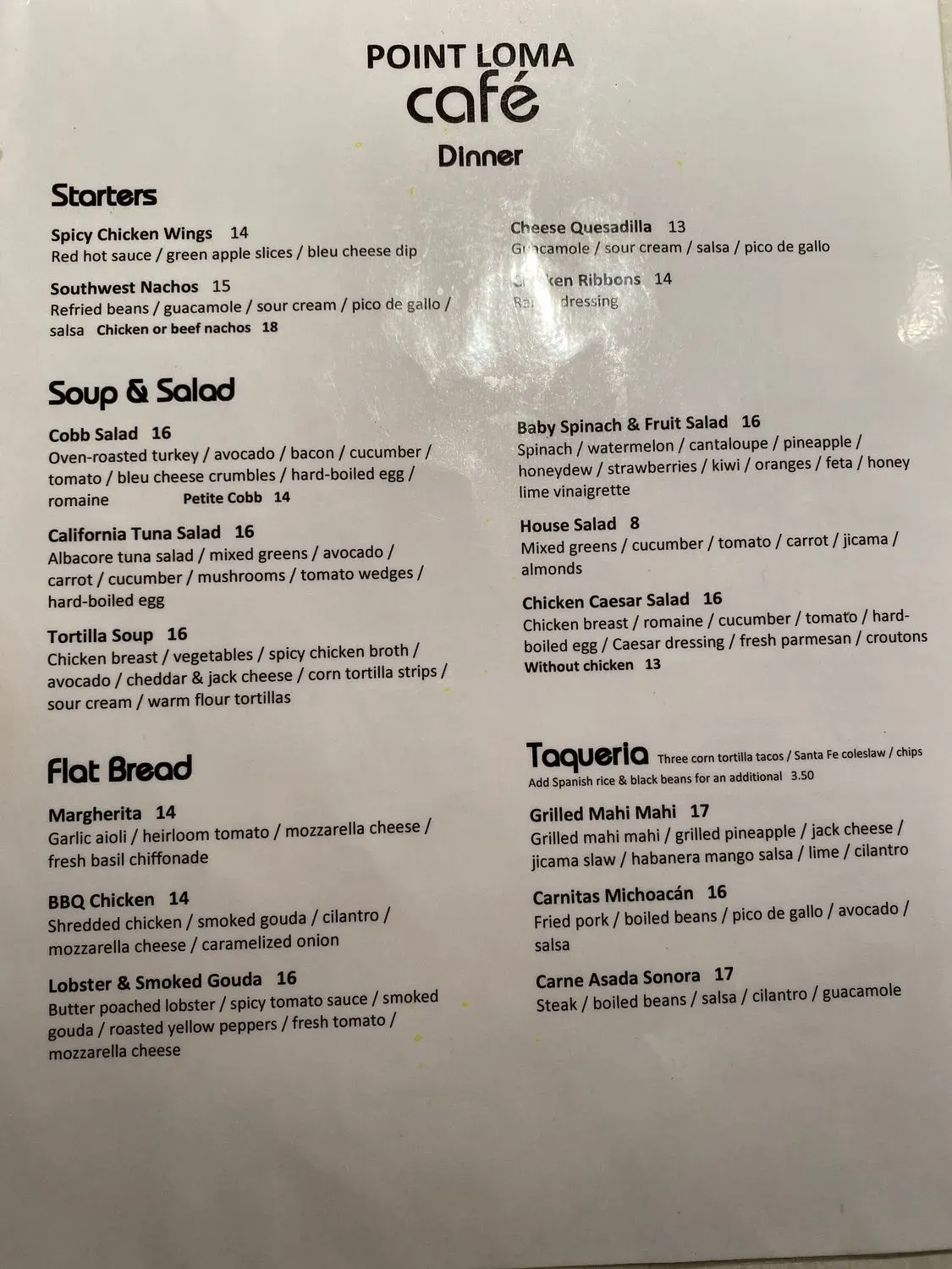 Menu 1