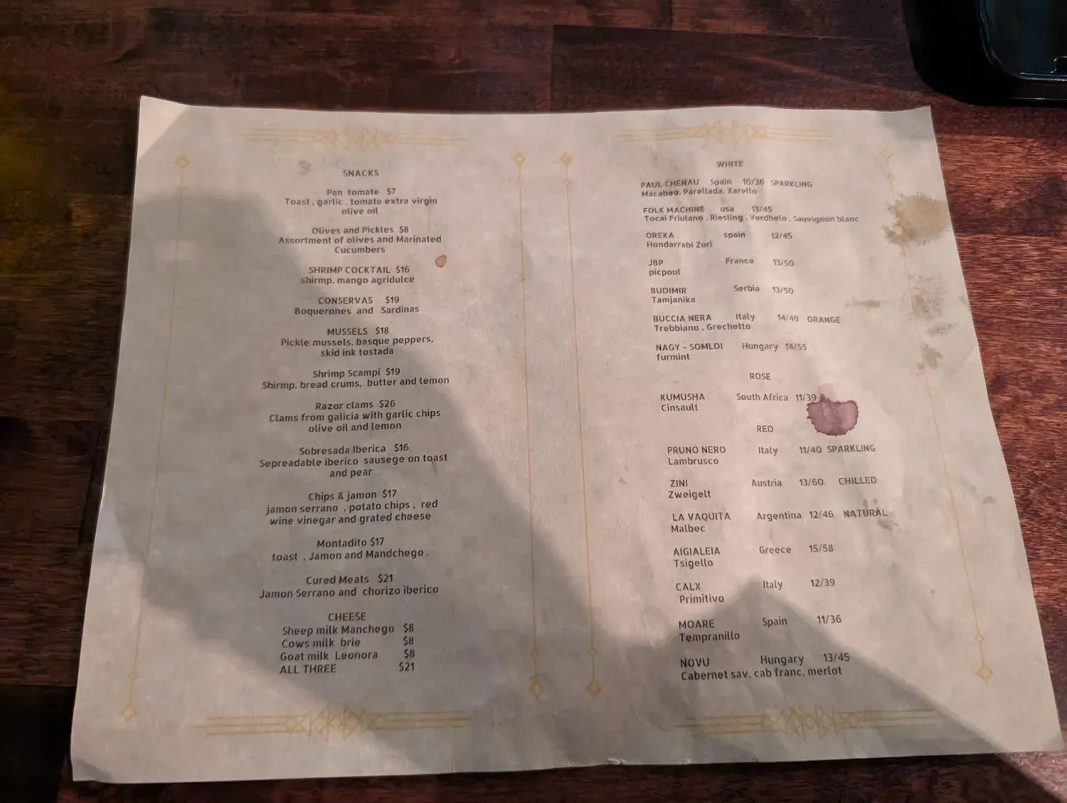 Menu 1