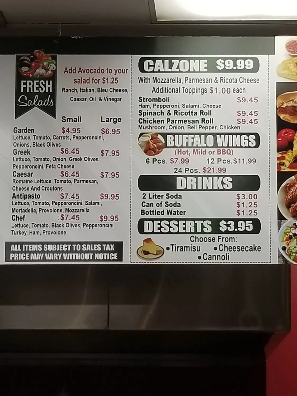 Menu 1