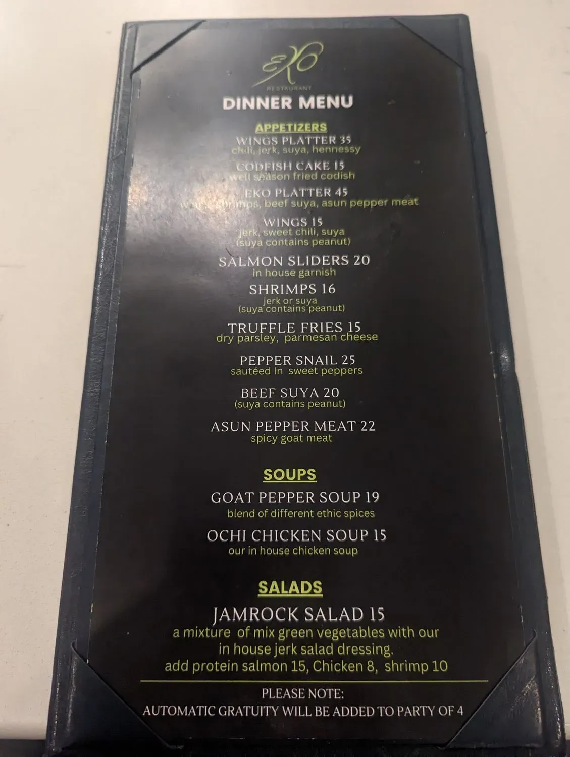 Menu 1