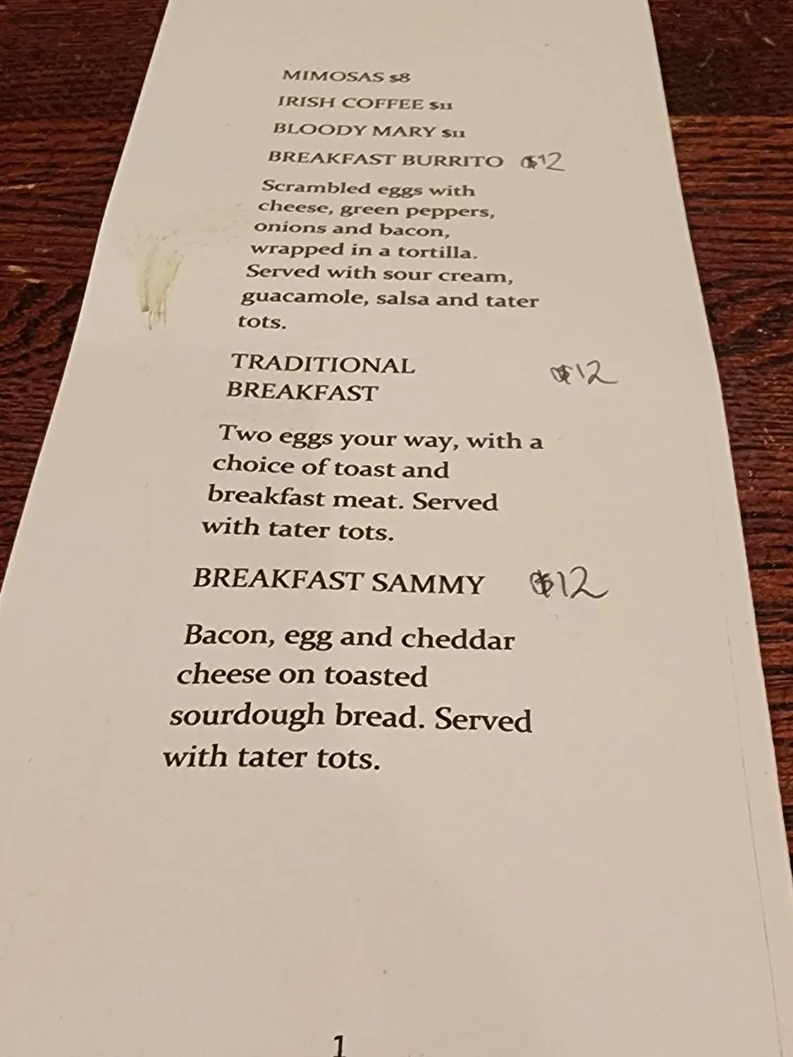 Menu 1