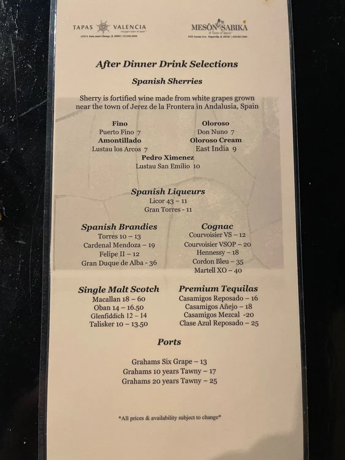 Menu 5