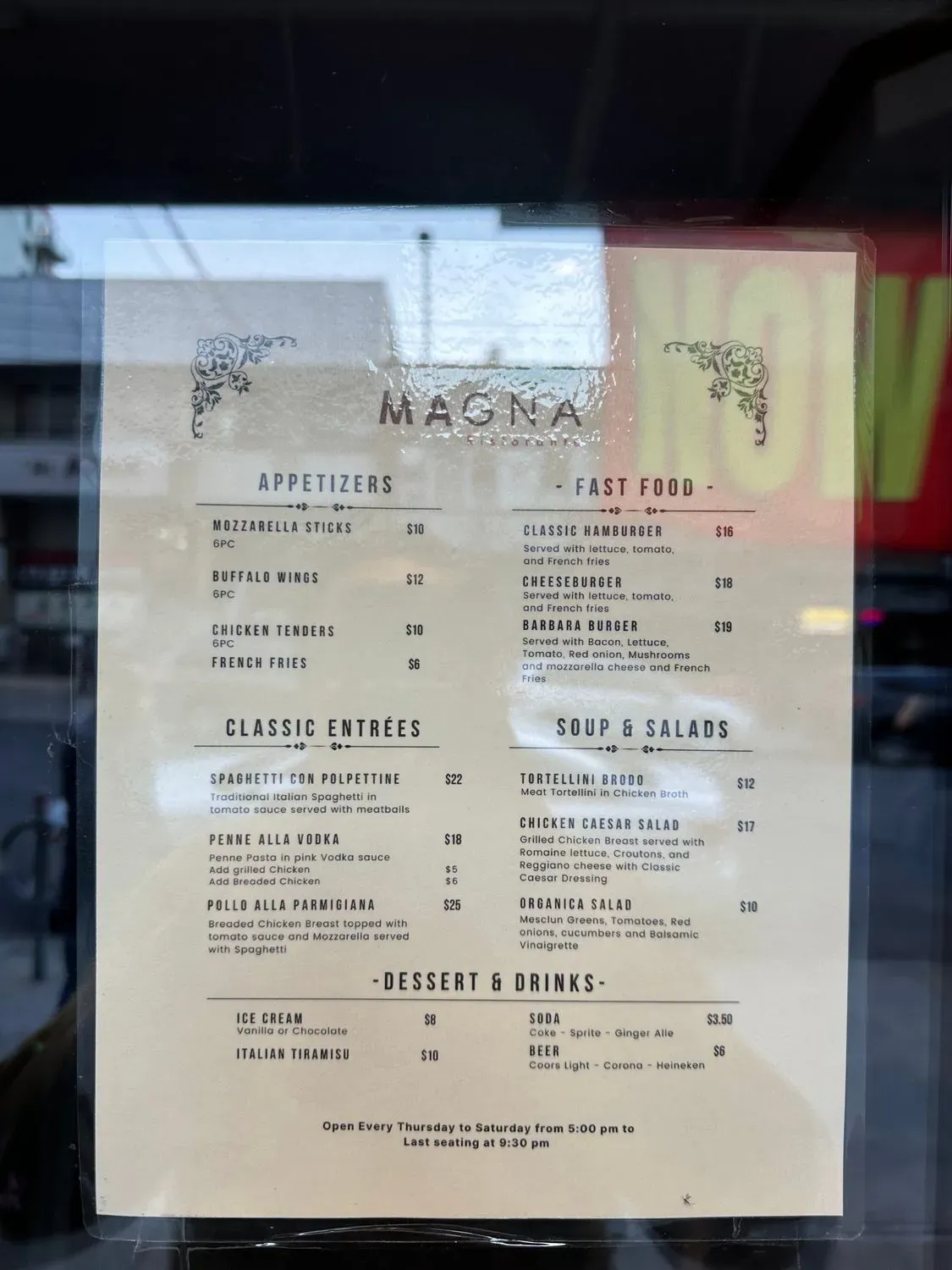 Menu 1