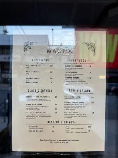 Menu 1