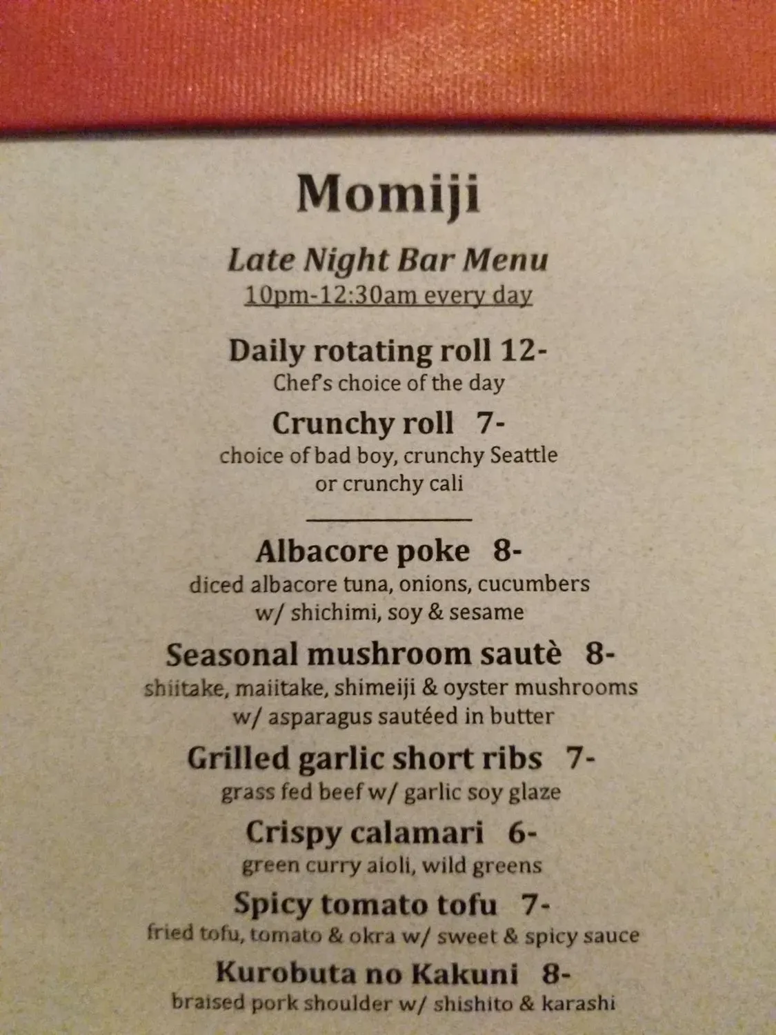 Menu 6