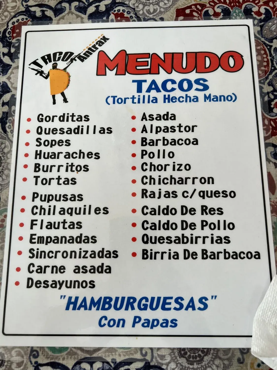 Menu 1