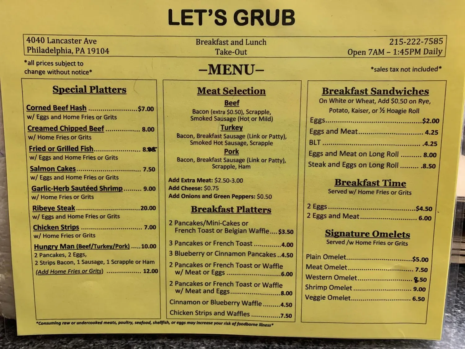 Menu 1