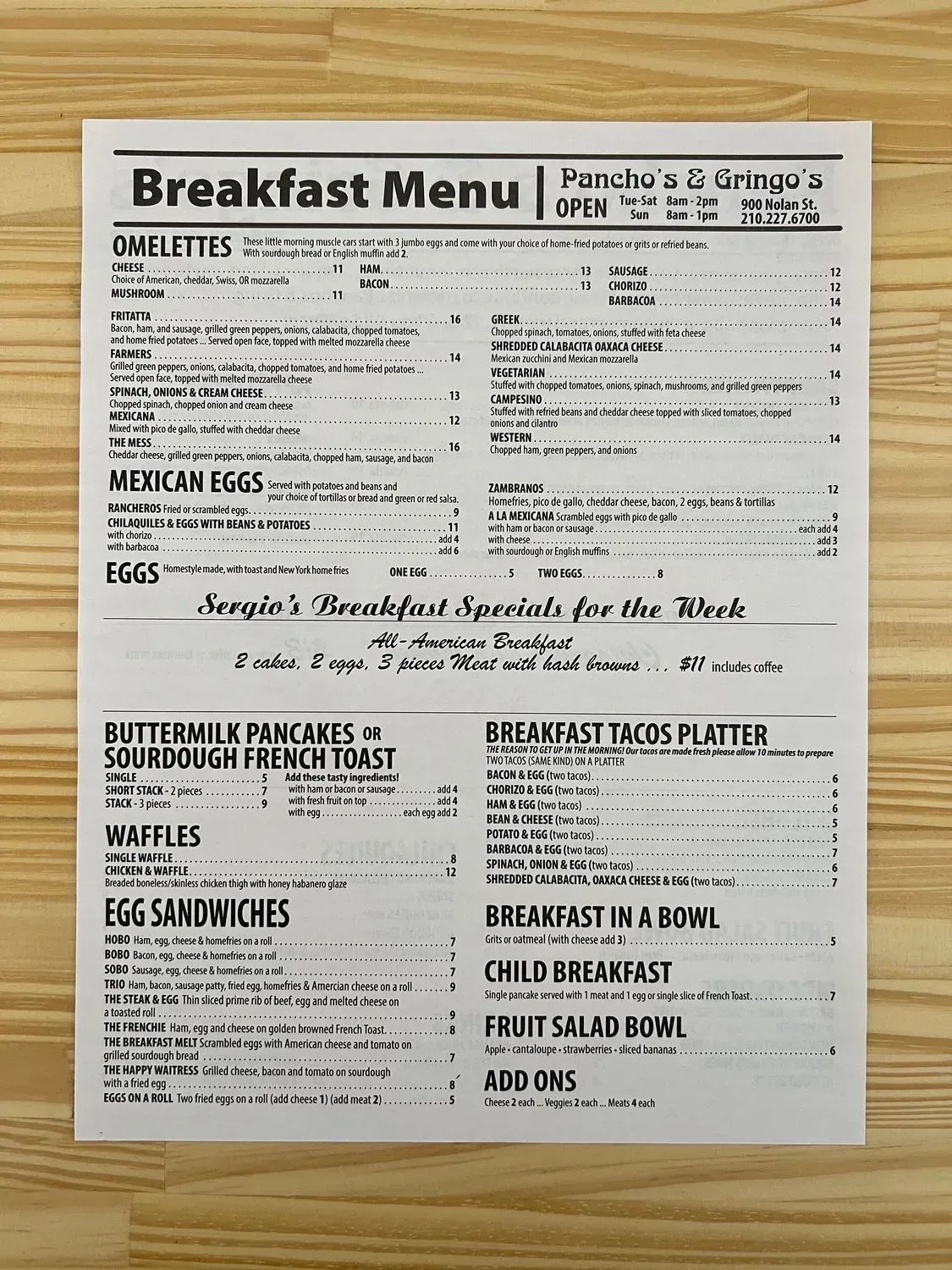 Menu 1