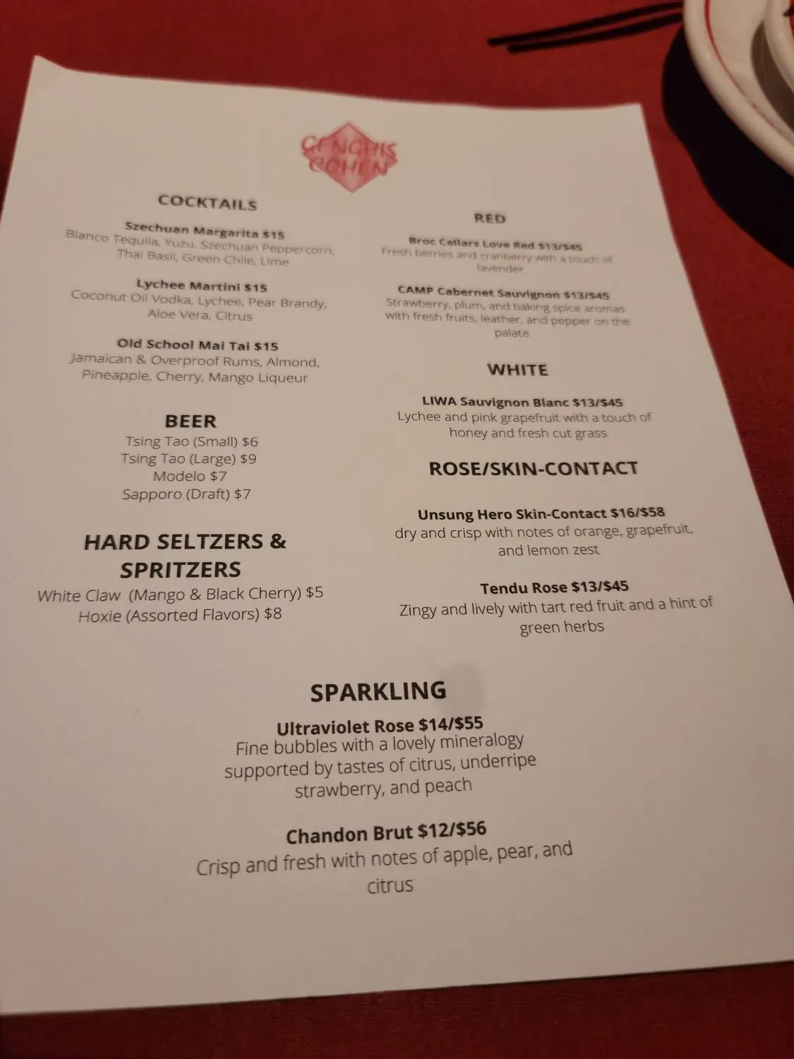 Menu 1