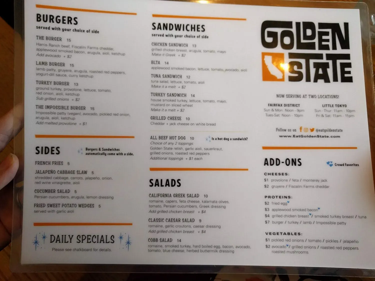 Menu 5