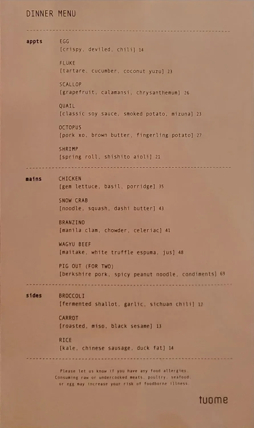 Menu 1