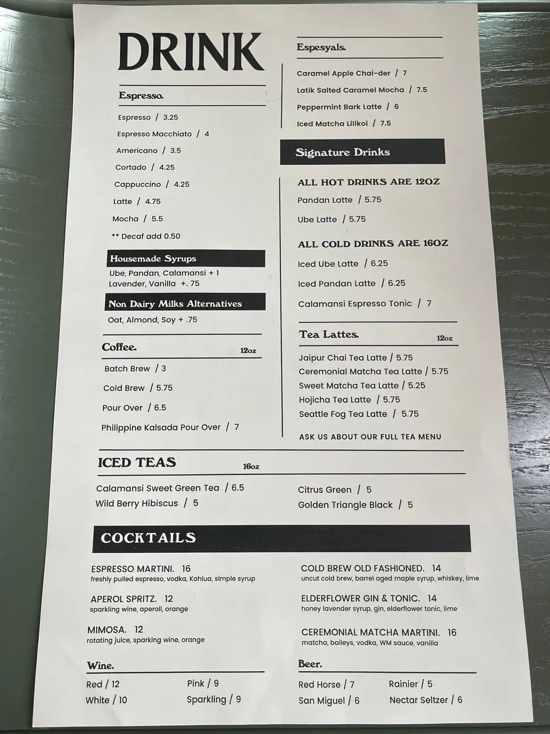 Menu 1