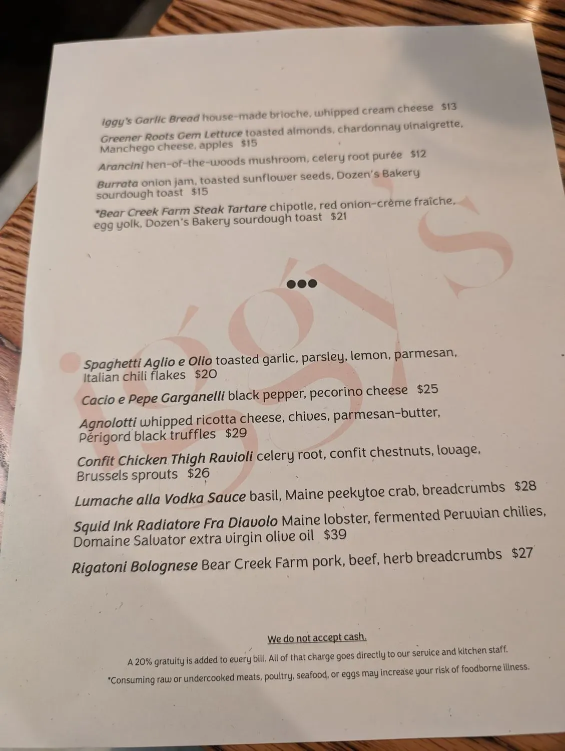 Menu 5