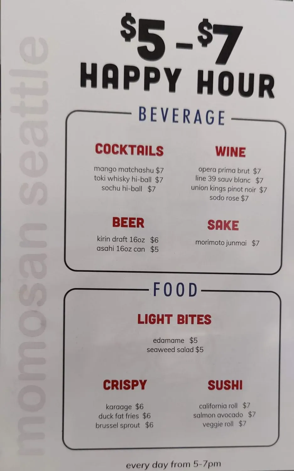 Menu 5