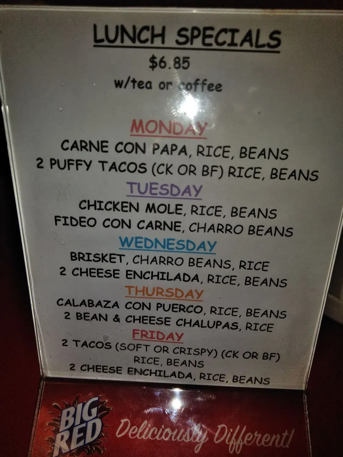 Menu 5