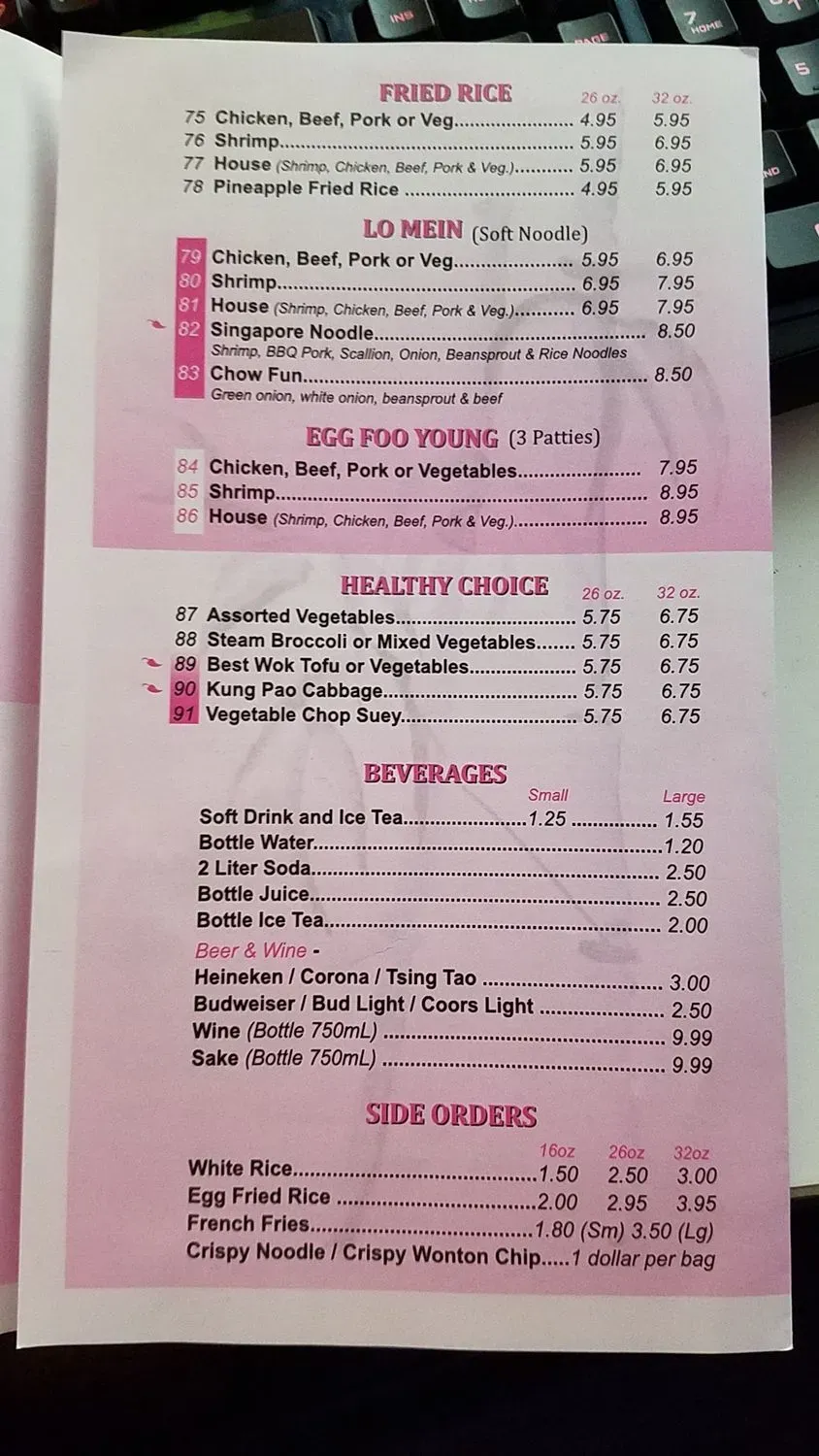 Menu 5