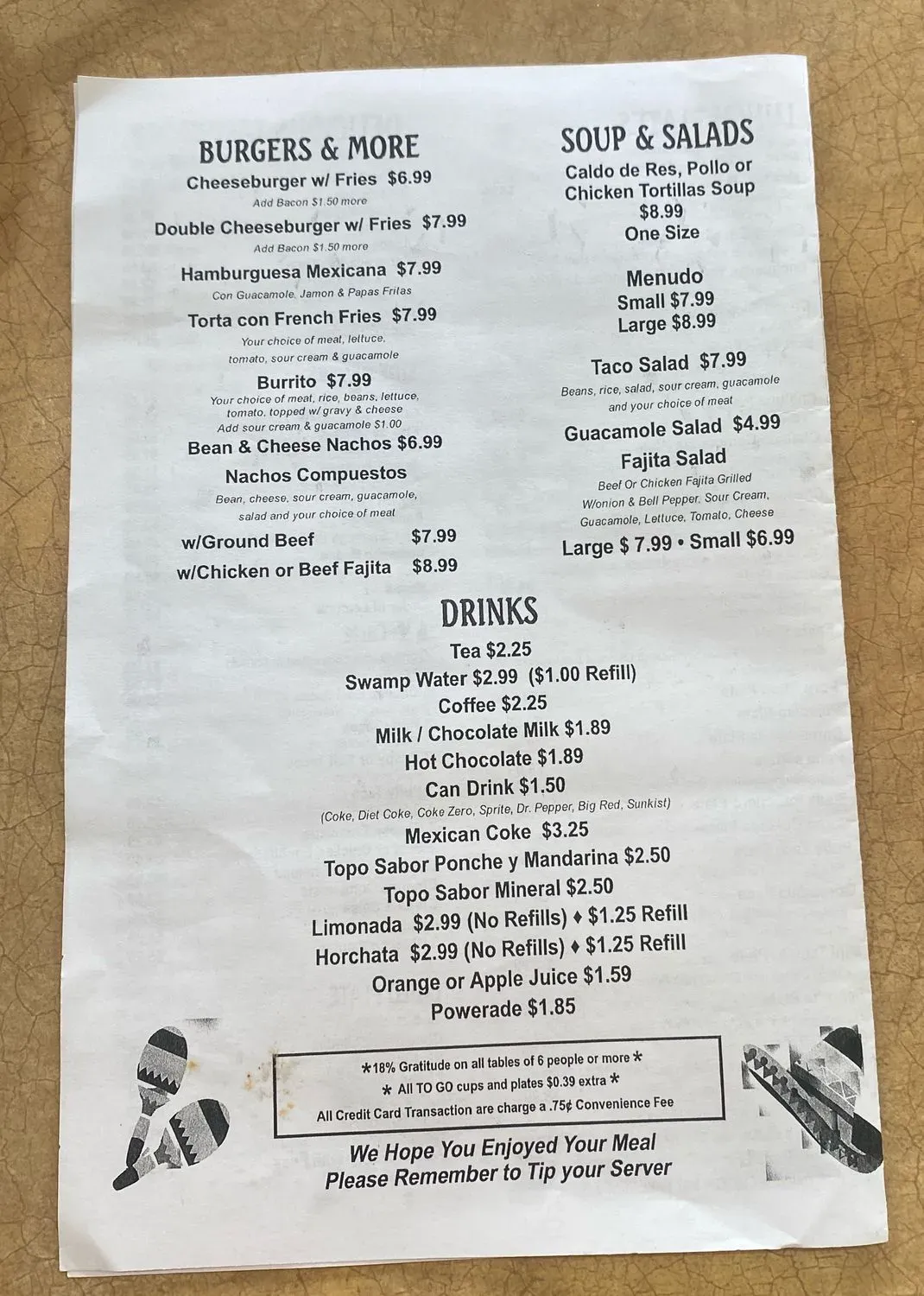 Menu 1