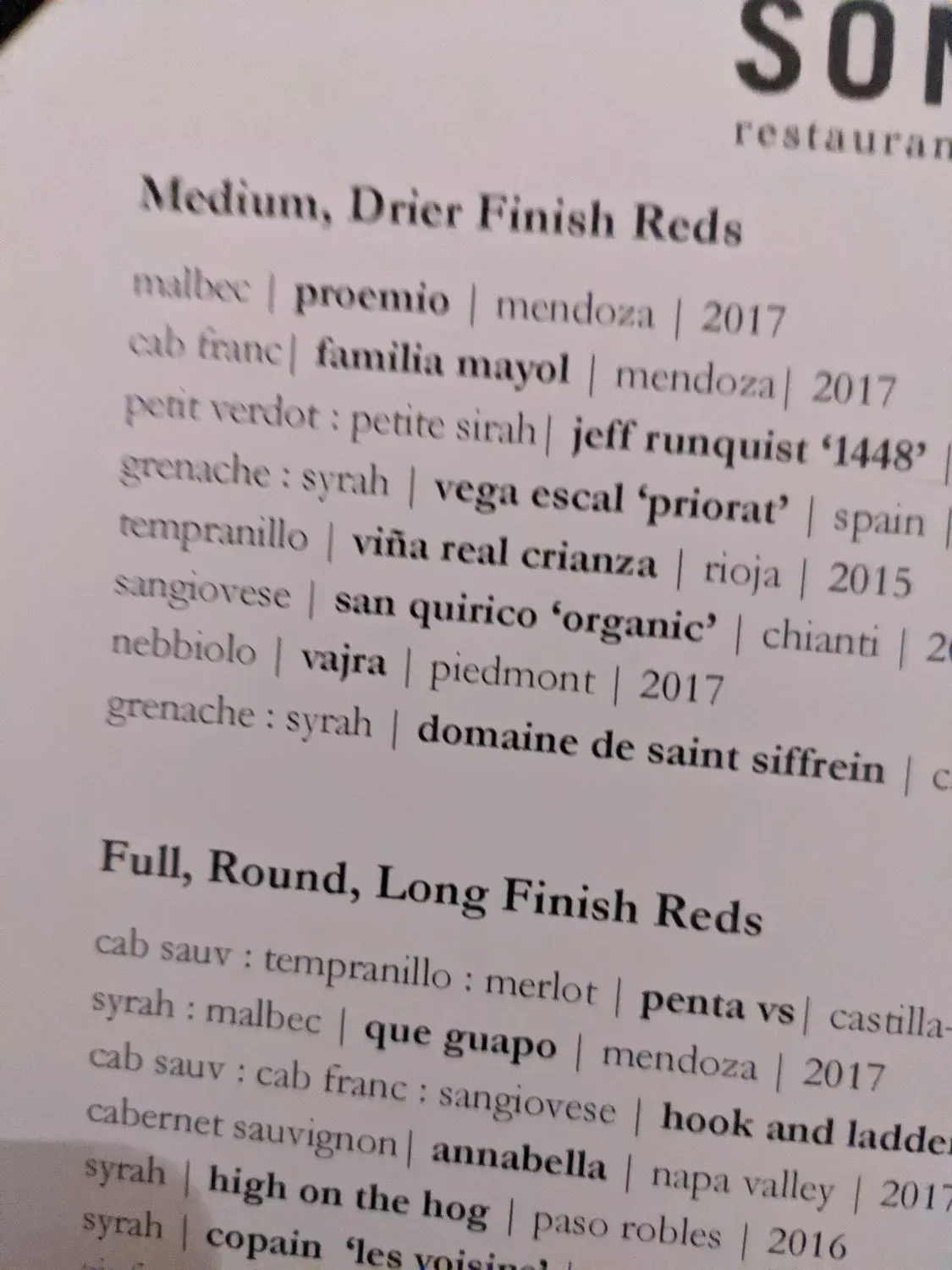 Menu 2