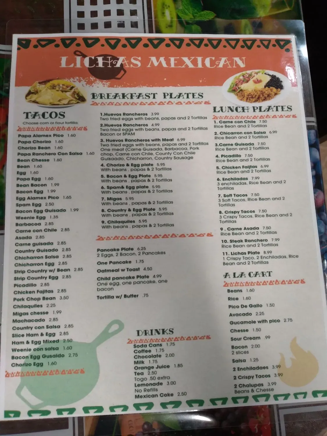 Menu 1