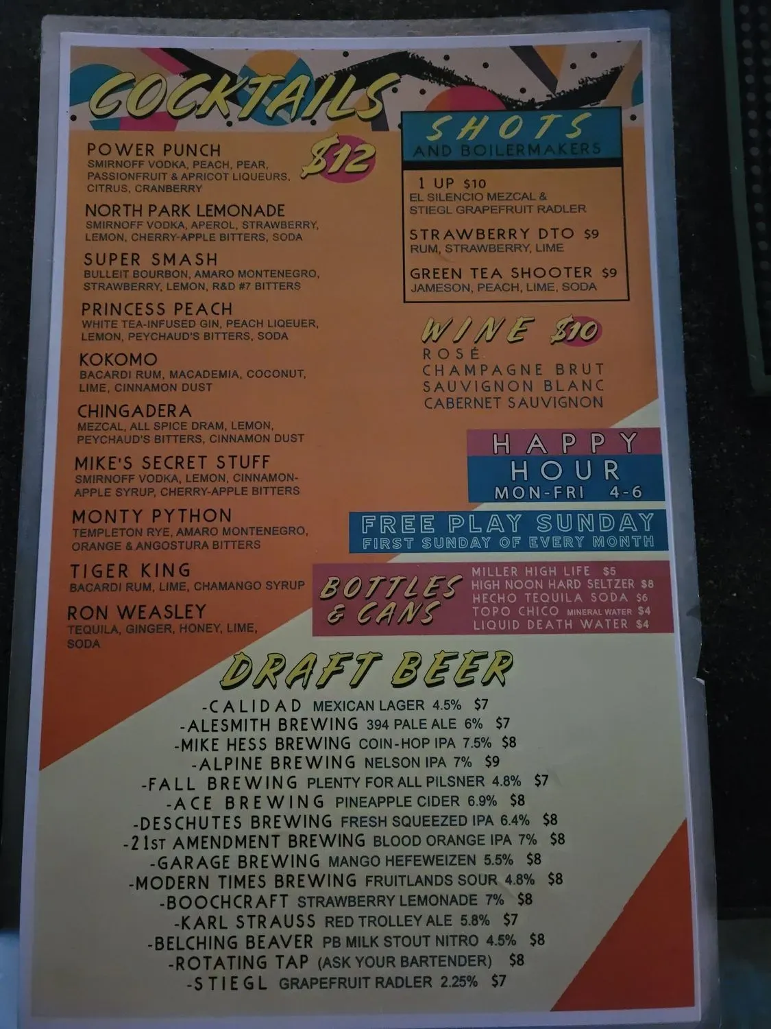 Menu 5