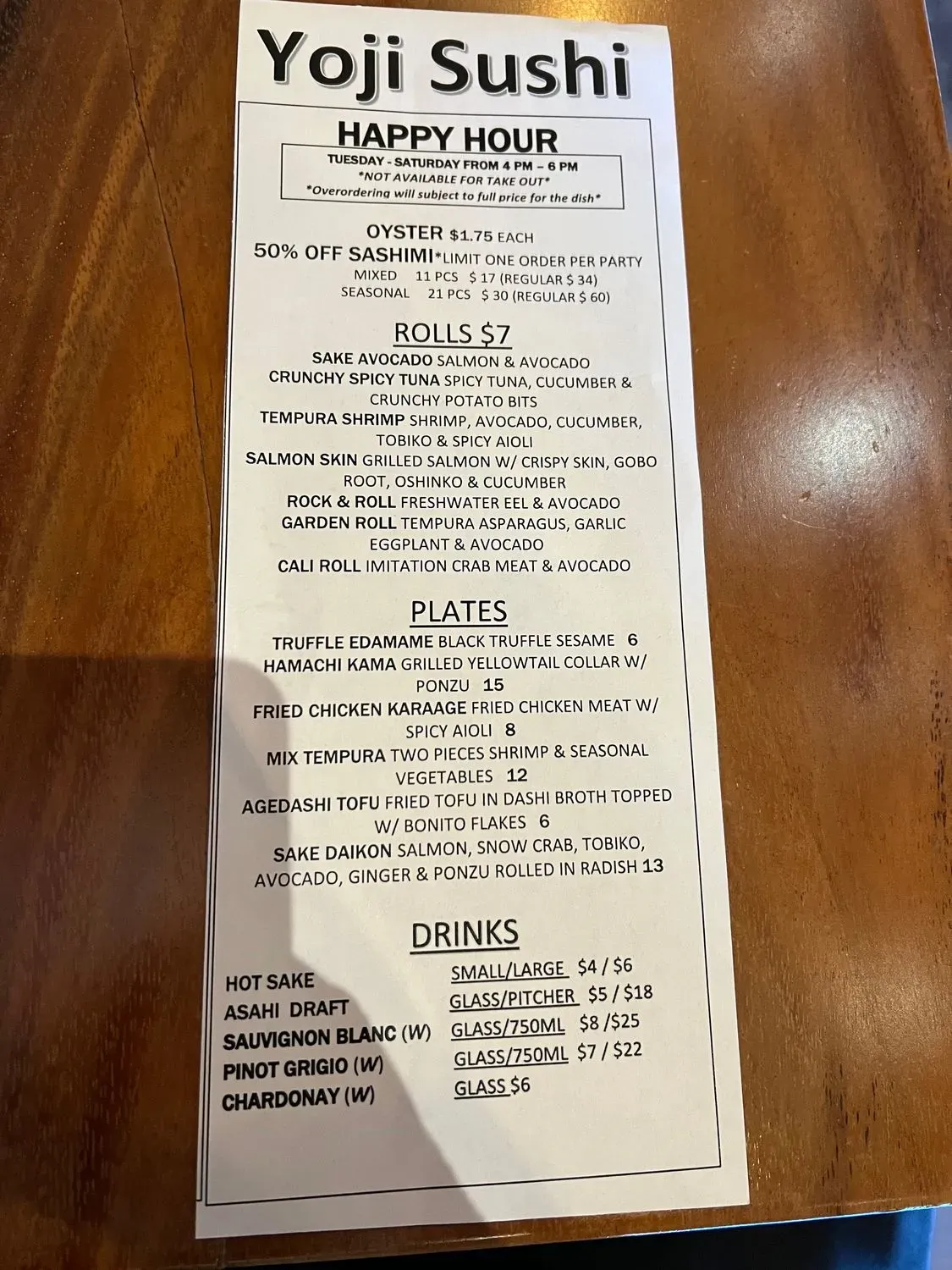 Menu 1